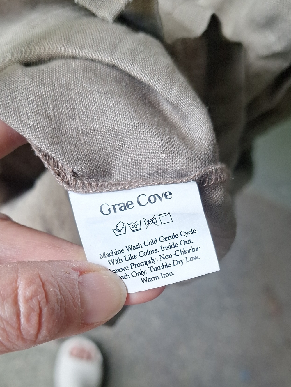 Grae Cove 100% Linen Dress In Mocha Brown OVERSIZED Size Large Lagenlook - Picture 9 of 11